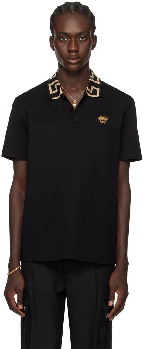 fake black and gold versace polo
